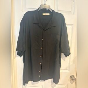 Tommy Bahama Black Embroidered Shirt